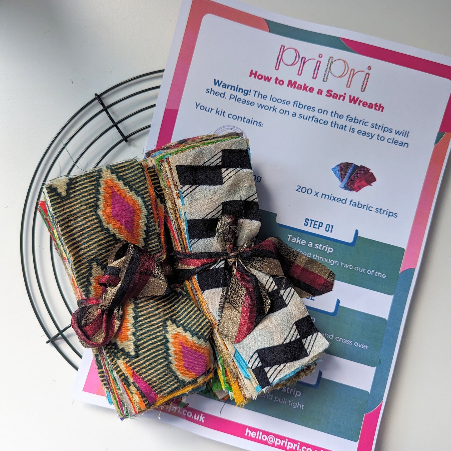 Make Your Own Sari Wreath Kit