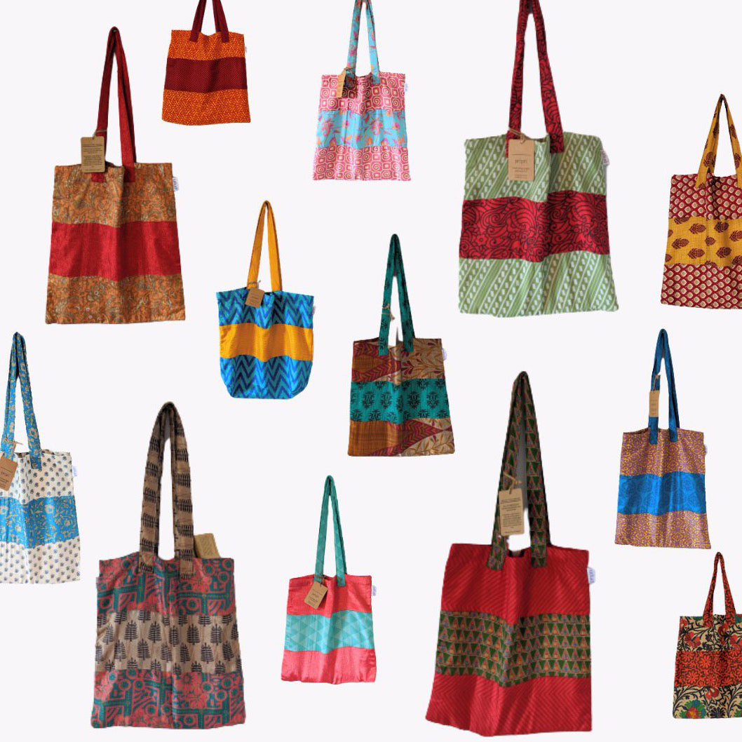 Recycled tote bags bulk sale